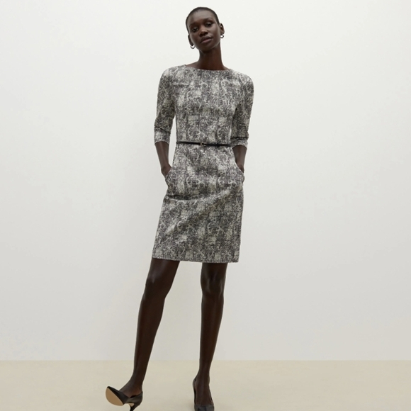 M.M. Lafleur White Black Etsuko Dress Size 4 Pockets - Picture 2 of 8